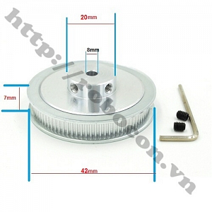  PKK282 Pulley Bánh Răng Nhôm 60GT8 60 ...