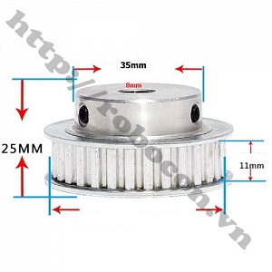  PKK570 Pulley Bánh Răng Nhôm 30XL8-30 Răng-Trục ...