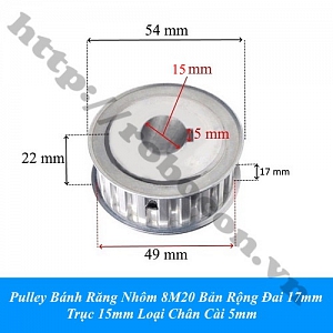  PKK1517 Pulley Bánh Răng Nhôm 8M20 20 ...